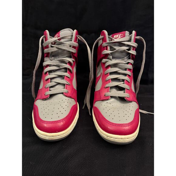 Nike Dunk Sky Hi 528899 001 Medium Grey /Sport Fuchsia-Sail Wmn Sz 10 Wedge 2012 - Picture 3 of 11